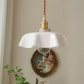 Lámpara colgante de cristal de colores retro nórdico para sala de estar, lámpara colgante sencilla para mesita de noche, iluminación LED E27, accesorio de decoración para bar y hotel